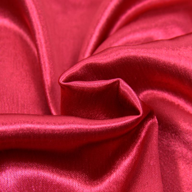 Crêpe satin polyester cerise - Image 3